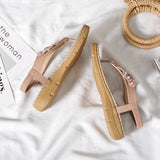 Women Sandals Summer Boho Casual Flat T-Strap Thong Elastic Comfortable Flip Flops Beach shoes