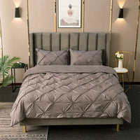 2/3Pcs Twist Flower Duvet Quilt Cover Set Queen King Size Bedding Set+Pillowcase