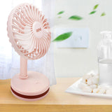 Rechargeable Desk Fan Portable Ultra-Quiet 3 Mode LED Light USB Mini Desktop Fan