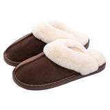 Unisex Fur Keep Warm Lined Slippers Mules Non Slip Hard Sole breathable Shoes