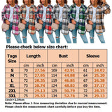 Womens Casual Plaid Wool Blend Jacket Button Down Long Sleeve Shirt Shackets