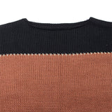 Women striped color block sweater