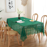 Lace Tassels Table Cloth Cover Rectangle Square Tablecloth Wedding Dining Decor