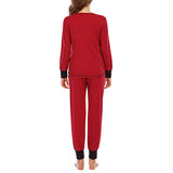 Women's Pajama Set Sleepshirt Long Sleeve Tops Pants Trousers Nightwear Homewear