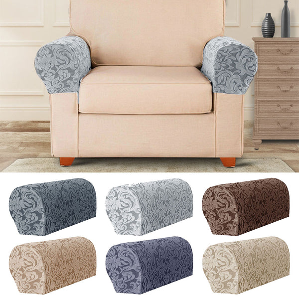 2Pcs Sofa Couch Stretch Armrest Covers Chair Furniture Arm Protectors Slipcovers