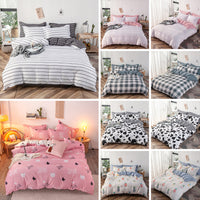 Microfiber Queen Duvet Cover Set, 3 Pieces Ultra Soft Cow Printed Comforter Cover Set with Zipper Closure and Corner Ties, Black and White