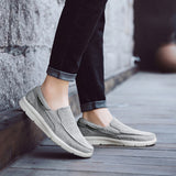 Mens Slip On Canvas Shoes Casual Loafers Walking Driving Sneakers Low Top Boat Shoe