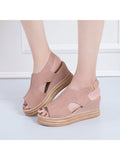 Women's Increase Height Sandals Buckle Wedge Sandal Open Toe Platform Sandals