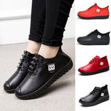Women's Winter Warm Fur-lined Slip On Ankle Snow Boots Casual Lace Up Soft Shoes