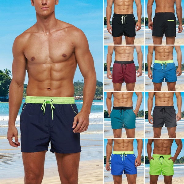 Men Boy Lightweight Elastic Waist Swim Short Trunk,Diving Surfing Beach Bathing Suit Boardshorts Summer Fast Dry Mesh Casual Swim Shorts with Pockets