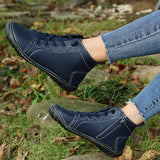 Womens Short Ankle Women's Low Heel Zipper Casual Walking Shoes