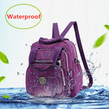 Women Big Capacity Backpack,Nylon Waterproof Knapsack,Lightweight Small Rucksack,Girl Zipper Cross-body Bag,Ladies Shoulder Satchel Bag,Travel Phone Wallet Purse Handbag