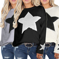 Women Winter Baggy Chunky Knit Jumper Pullover Top Sweater Sweatshirt Ladies Star Knitwear Tops