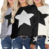 Women Winter Baggy Chunky Knit Jumper Pullover Top Sweater Sweatshirt Ladies Star Knitwear Tops