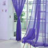 Textile 1/2X Sheer Voile Window Treatment Rod Pocket Curtain Panels for Bedroom and Living Room