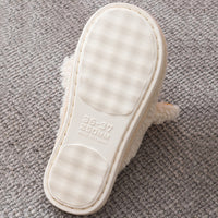 Unisex Adults Cute Cartoon Pattern Plush Slippers Slip On Closed Toe Casual Warm