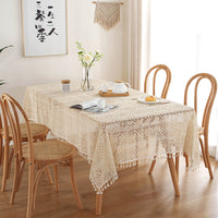 Lace Tassels Table Cloth Cover Rectangle Square Tablecloth Wedding Dining Decor