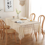 Lace Tassels Table Cloth Cover Rectangle Square Tablecloth Wedding Dining Decor