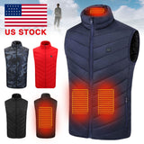 Unisex Electric Heated Vest Heating Coat Jacket USB Body Winter Warmer Windproof