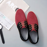 Men's Oxfords Lace Up Casual Boat Shoes Genuine Leather Shoes Breathable Loafers