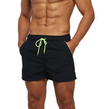 Men Boy Lightweight Elastic Waist Swim Short Trunk,Diving Surfing Beach Bathing Suit Boardshorts Summer Fast Dry Mesh Casual Swim Shorts with Pockets