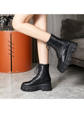 Womens Ladies Chunky Platform Shoes Retro Lace Up Combat Army Goth Punk Boots