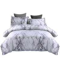 Duvet Cover-Luxury Microfiber Soft Lightweight Duvet Quilt Covers with Zip Ties - 3 Piece (1 Double Cover, 2 Bed Pillowcase Without Sheet) for Women Men