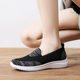 Women Ladies Casual Flat Shoes Comfort Slip-Ons Jogging Walking Sneakers