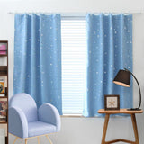 Star Blackout Window Curtains Room Thermal Insulated for Kids Boy Girls Bedroom