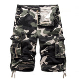 Mens Camo Cargo Shorts Trousers Hiking Fishiong Short Pants Trunks Pockets