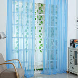 Slot Top Solid Color Voile Window Voile Panels/Drapes/Treatment for Bedroom Living Room Rod Pocket Sheer Curtain Panle Tulle Scarf Valance