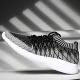 Mesh Sneakers for Men Breathable Lace Up Casual Walking Shoes Lightweight