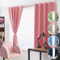 Star Blackout Window Curtains Room Thermal Insulated for Kids Boy Girls Bedroom