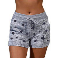 Women Yoga Shorts Elastic Waist Summer Beach Casual Drawstring Fitness Hot Pants