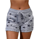 Women Yoga Shorts Elastic Waist Summer Beach Casual Drawstring Fitness Hot Pants