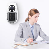 500W Portable Mini Electric Plug-In Wall Heater Handy Room Blower Fan Radiator
