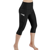 Women's Capri Yoga Pants High Waist Leggings Cropped Pocket Fitness Sports Gym