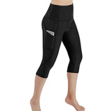 Women's Capri Yoga Pants High Waist Leggings Cropped Pocket Fitness Sports Gym