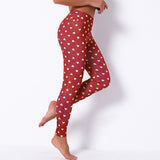 Ladies Christmas High Waist High Elastic Yoga Pants Sports Running Fitness Pants