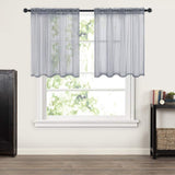 Cafe Kitchen Bathroom Window Curtain Panel Valance Drapes Rod Pocket Home Decor