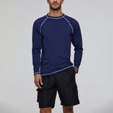 Mens Long Sleeve Shirt Scuba Diving Surfing Swimwear UV Protection Swimsuit Tops