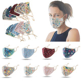 CUH Floral Frabic Face Masks,Adult Woman Man Mouth Covering,Strethable Mouth-muffle,Washable Reusable Mask