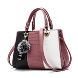 Women Leather Shoulder Crossbody Bag Top Handle Satchel Handbag Crocodile Printed Tote Purse