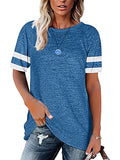 Women's Loose T-Shirt Casual Short Sleeves Pullover Round Neck Tops Blouse Tee
