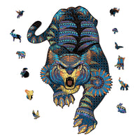 Wooden Animals Jigsaw Puzzles Owl Shape Puzzles Creative Jigsaw Pieces Colorful Building Block for Adults Kids Gift Family Party Game Toys, 100 Pieces