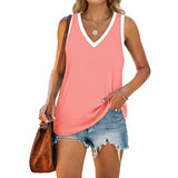 Women's V-Neck Vest Tank Top Casual Loose Sleeveless Shirt Blouse Pullover Tunic