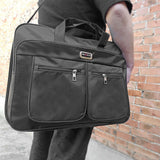 Shockproof Laptop Bag, Multi Function Business Messenger Bag Travel Briefcase Protective Notebook Handbags, 17 inch, Black