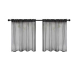 Cafe Kitchen Bathroom Window Curtain Panel Valance Drapes Rod Pocket Home Decor