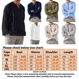 Men Solid Color V Neck Pocket Long Sleeve T-Shirts Casual Tops Blouse Tunic Tee