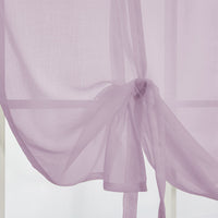 Tie Up Window Curtains, Sheer Window Drapes,Short Curtain Scarf,Cafe Kitchen Curtain Valance,Rod Pocket Curtain Panel